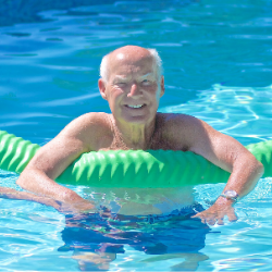 Man in pool